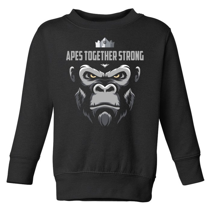 Apes Together Strong Gorilla HODL Stocks Toddler Sweatshirt