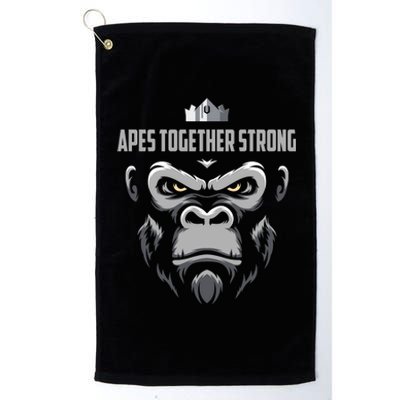 Apes Together Strong Gorilla HODL Stocks Platinum Collection Golf Towel