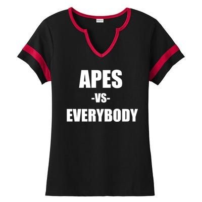 Apes Vs Everybody Ladies Halftime Notch Neck Tee