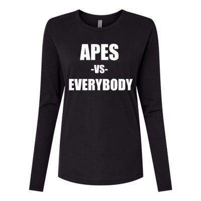 Apes Vs Everybody Womens Cotton Relaxed Long Sleeve T-Shirt