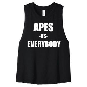 Apes Vs Everybody Women's Racerback Cropped Tank