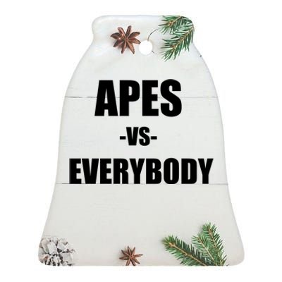 Apes Vs Everybody Ceramic Bell Ornament