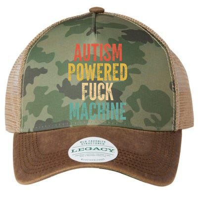 Autism Powered Fuck Machine Funny Quote Gift Legacy Tie Dye Trucker Hat