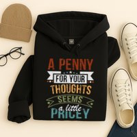 A Penny For Your Thoughts Seems A Little Pricey Funny Joke Hoodie