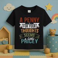 A Penny For Your Thoughts Seems A Little Pricey Funny Joke Toddler T-Shirt