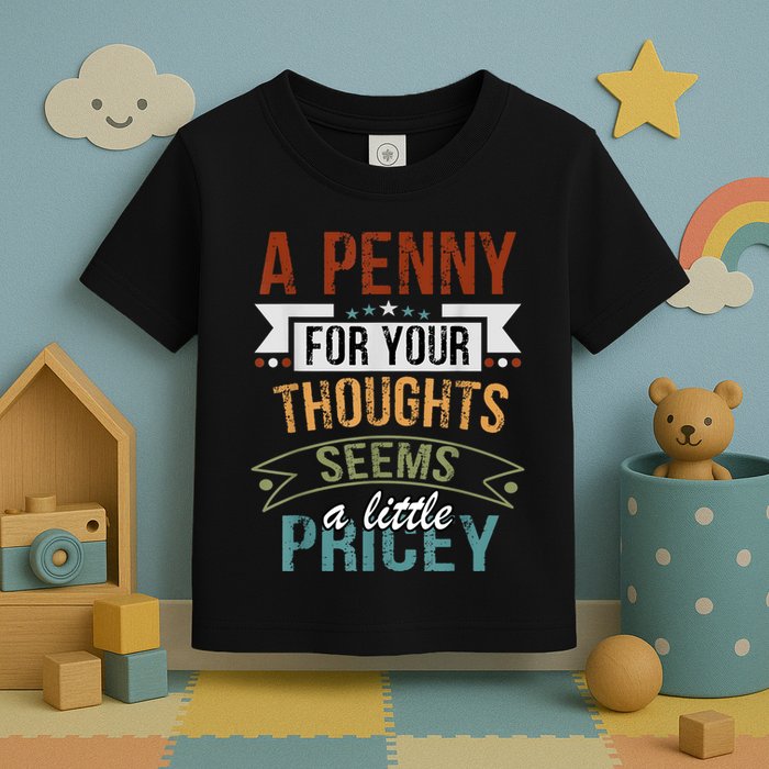 A Penny For Your Thoughts Seems A Little Pricey Funny Joke Toddler T-Shirt