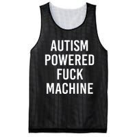 Autism Powered Fuck Machine Funny Quote Mesh Reversible Basketball Jersey Tank