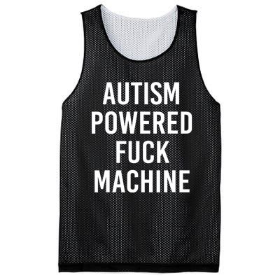 Autism Powered Fuck Machine Funny Quote Mesh Reversible Basketball Jersey Tank