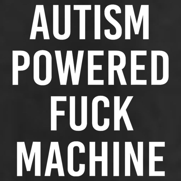 Autism Powered Fuck Machine Funny Quote Golf Towel