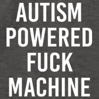 Autism Powered Fuck Machine Funny Quote Vector Backpack