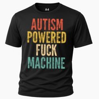 Autism Powered Fuck Machine Funny Quote Gift Cooling Performance Crew T-Shirt