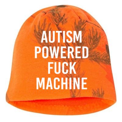 Autism Powered Fuck Machine Funny Quote Funny Gift Kati - Camo Knit Beanie