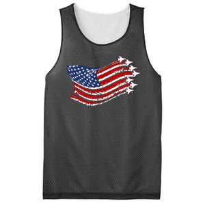 American Patriotic Fighter Jets Usa Flag Mesh Reversible Basketball Jersey Tank