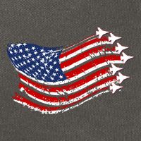 American Patriotic Fighter Jets Usa Flag Cotton Canvas Backpack