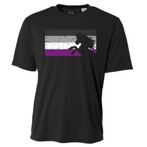 Asexual Pride Flag Unicorn Majestic Animal Ace Lgbtq Cooling Performance Crew T-Shirt