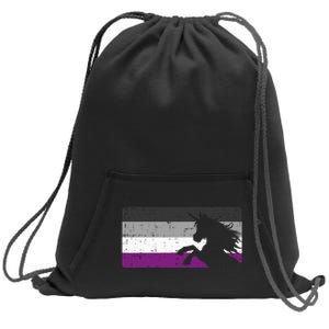 Asexual Pride Flag Unicorn Majestic Animal Ace Lgbtq Sweatshirt Cinch Pack Bag