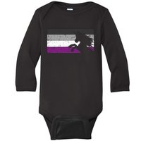 Asexual Pride Flag Unicorn Majestic Animal Ace Lgbtq Baby Long Sleeve Bodysuit