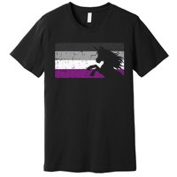 Asexual Pride Flag Unicorn Majestic Animal Ace Lgbtq Premium T-Shirt