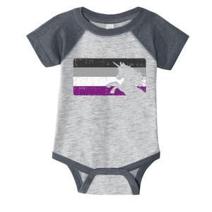 Asexual Pride Flag Unicorn Majestic Animal Ace Lgbtq Infant Baby Jersey Bodysuit