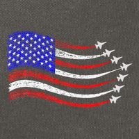American Patriotic Fighter Jets Usa Flag Waving Cotton Canvas Backpack