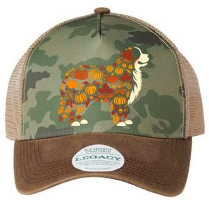 Autumn Pumpkin Fall Bernese Mountain Dog Thanksgiving Wo Legacy Tie Dye Trucker Hat