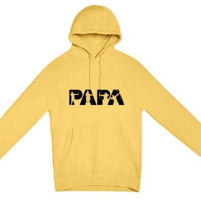 Archery Papa Funny Papa Archer Dad Fathers Day Gift Premium Pullover Hoodie