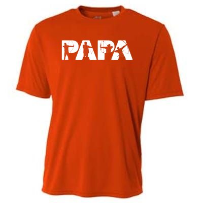 Archery Papa Funny Papa Archer Dad Fathers Day Gift Cooling Performance Crew T-Shirt