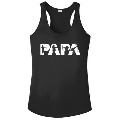 Archery Papa Funny Papa Archer Dad Fathers Day Gift Ladies PosiCharge Competitor Racerback Tank