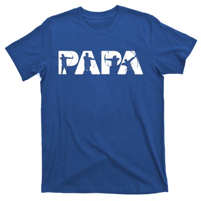 Archery Papa Funny Papa Archer Dad Fathers Day Gift T-Shirt