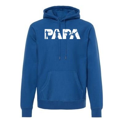 Archery Papa Funny Papa Archer Dad Fathers Day Gift Premium Hoodie