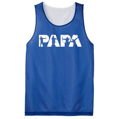 Archery Papa Funny Papa Archer Dad Fathers Day Gift Mesh Reversible Basketball Jersey Tank