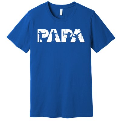 Archery Papa Funny Papa Archer Dad Fathers Day Gift Premium T-Shirt