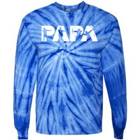 Archery Papa Funny Papa Archer Dad Fathers Day Gift Tie-Dye Long Sleeve Shirt