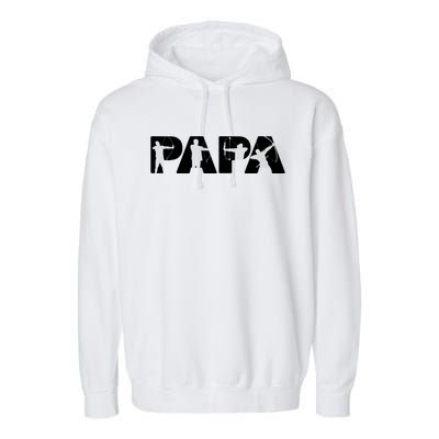 Archery Papa Funny Papa Archer Dad Fathers Day Gift Garment-Dyed Fleece Hoodie