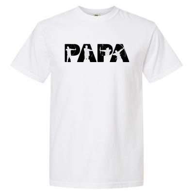 Archery Papa Funny Papa Archer Dad Fathers Day Gift Garment-Dyed Heavyweight T-Shirt