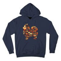 Autumn Pumpkin Fall Pomeranian Thanksgiving Womenss Tall Hoodie