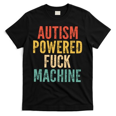 Autism Powered Fck Machine Vintage Autism Awareness T-Shirt