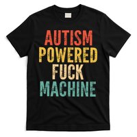 Autism Powered Fck Machine Vintage Autism Awareness T-Shirt