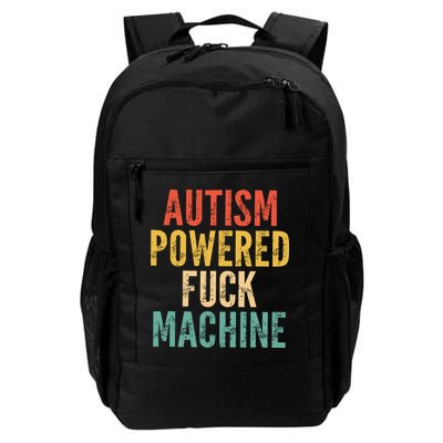 Autism Powered Fck Machine Vintage Autism Awareness Backpack