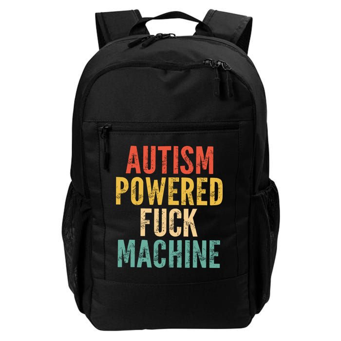 Autism Powered Fck Machine Vintage Autism Awareness Backpack