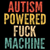 Autism Powered Fck Machine Vintage Autism Awareness Button