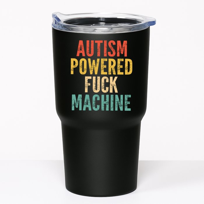 Autism Powered Fck Machine Vintage Autism Awareness Tumbler
