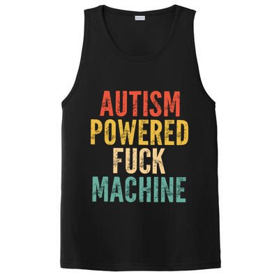 Autism Powered Fck Machine Vintage Autism Awareness PosiCharge Competitor Tank