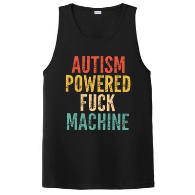 Autism Powered Fck Machine Vintage Autism Awareness PosiCharge Competitor Tank