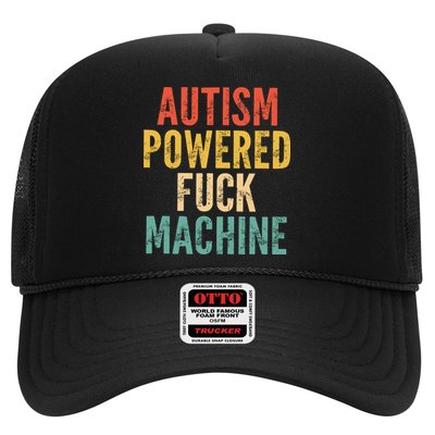 Autism Powered Fck Machine Vintage Autism Awareness Trucker Hat