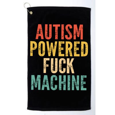 Autism Powered Fck Machine Vintage Autism Awareness Golf Towel