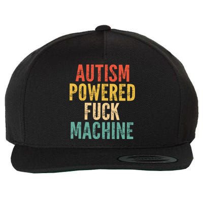 Autism Powered Fck Machine Vintage Autism Awareness Wool Snapback Cap