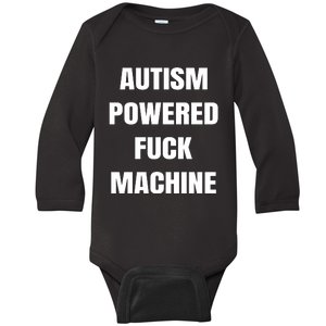 Autism Powered Fuck Machine Baby Long Sleeve Bodysuit