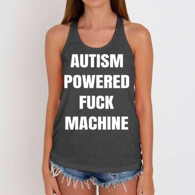 Autism Powered Fuck Machine Women's Knotted Racerback Tank
