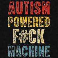 Autism Powered Fck Machine Retro Health Ladies PosiCharge Tri-Blend Wicking Tank